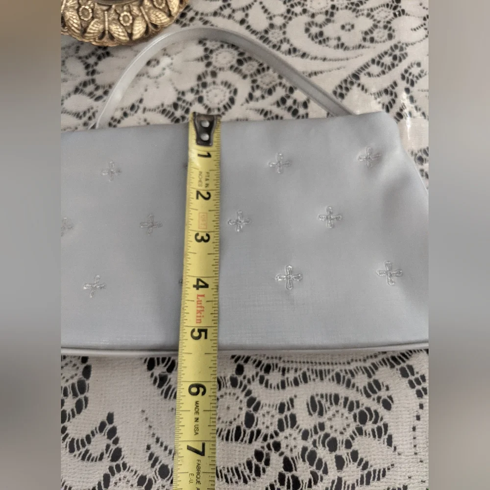 Avon Vintage Clutch Bag Purse Cosmetic Makeup Travel Silver Wedding Party